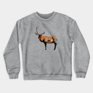 Geometric Elk Crewneck Sweatshirt